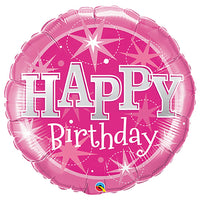 Qualatex 36 inch BIRTHDAY PINK SPARKLE Foil Balloon 43172-Q-P