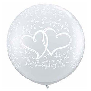 Qualatex 36 inch ENTWINED HEARTS-A-ROUND Latex Balloons 31496-Q