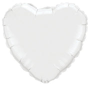 Qualatex 36 inch HEART - WHITE Foil Balloon 12668-Q