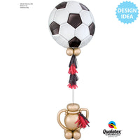 Qualatex 36 inch SOCCER BALL Foil Balloon 21529-Q-P
