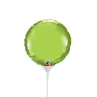 Qualatex 4 inch MINI CIRCLE - LIME GREEN (AIR-FILL ONLY) Foil Balloon 64056-Q-U