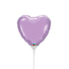 Qualatex 4 inch MINI HEART - PEARL LAVENDER (AIR-FILL ONLY) Foil Balloon 54538-Q-U