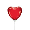 Qualatex 4 inch MINI HEART - RUBY RED (AIR-FILL ONLY) Foil Balloon 23402-Q-U
