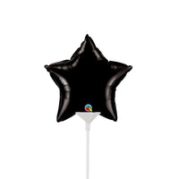 Qualatex 4 inch MINI STAR - ONYX BLACK (AIR-FILL ONLY) Foil Balloon 14350-Q-U