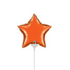 Qualatex 4 inch MINI STAR - ORANGE (AIR-FILL ONLY) Foil Balloon 24690-Q-U