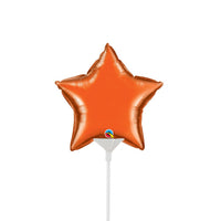 Qualatex 4 inch MINI STAR - ORANGE (AIR-FILL ONLY) Foil Balloon 24690-Q-U