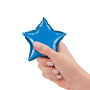 Qualatex 4 inch MINI STAR - SAPPHIRE BLUE (AIR-FILL ONLY) Foil Balloon 22849-Q-U