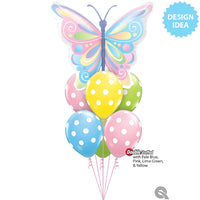 Qualatex 40 inch BEAUTIFUL BUTTERFLY Foil Balloon 13598-Q-P