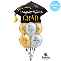 Qualatex 41 inch CONGRATULATIONS GRAD Foil Balloon 82656-Q-P