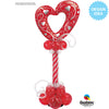 Qualatex 42 inch HEARTS & FILIGREE - RED Foil Balloon 16441-Q-P