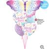 Qualatex 44 inch WATERCOLOR BUTTERFLY Foil Balloon 25663-Q-P