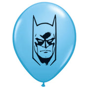 Qualatex 5 inch BATMAN FACE - PALE BLUE Latex Balloons