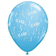 Qualatex 5 inch IT'S A BOY-A-ROUND Latex Balloons 46532-Q