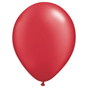 Qualatex 5 inch QUALATEX PEARL RUBY RED Latex Balloons 43594-Q