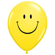Qualatex 5 inch SMILE FACE - YELLOW Latex Balloons 39270-Q