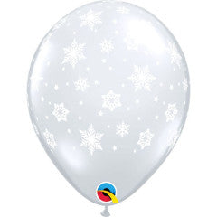 Qualatex 5 inch SNOW FLAKES-A-ROUND Latex Balloons