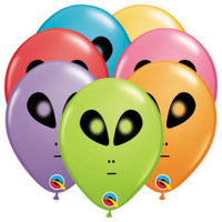 Qualatex 5 inch SPACE ALIEN - FESTIVE ASSORTMENT Latex Balloons