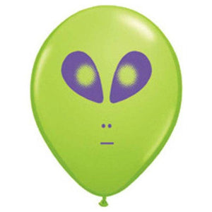 Qualatex 5 inch SPACE ALIEN - LIME GREEN Latex Balloons
