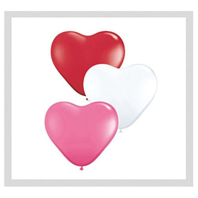 Qualatex 6 inch HEARTS - LOVE ASSORTMENT (10 PK) Latex Balloons 47949-Q-10
