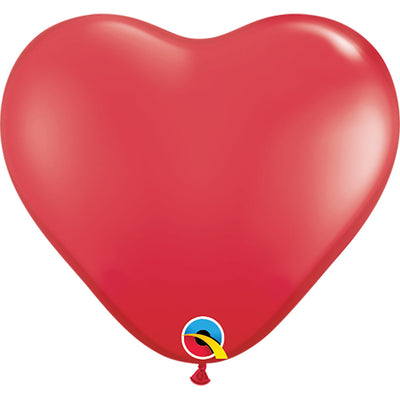 Qualatex 6 inch HEARTS - RED Latex Balloons 43645-Q