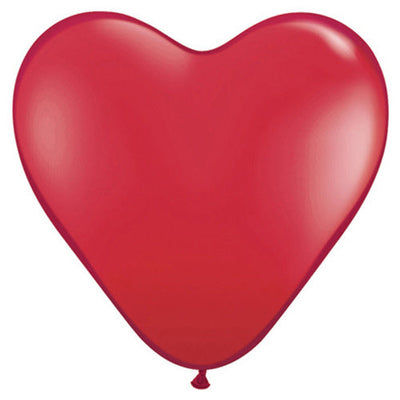 Qualatex 6 inch HEARTS - RUBY RED Latex Balloons