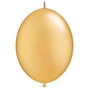 Qualatex 6 inch QUICKLINK - GOLD Latex Balloons 90267-Q