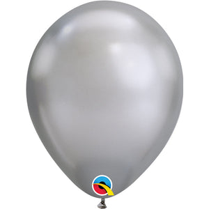 Qualatex 7 inch CHROME - SILVER Latex Balloons 85109-Q