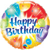 Qualatex 9 inch BIRTHDAY BALLOONS ABLAZE BLUE (AIR-FILL ONLY) Foil Balloon 30669-Q-U