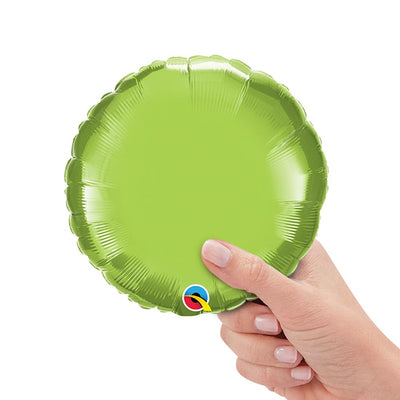 Qualatex 9 inch CIRCLE - LIME GREEN (AIR-FILL ONLY) Foil Balloon 64057-Q-U