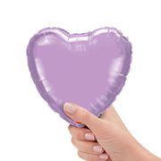 Qualatex 9 inch HEART - PEARL LAVENDER (AIR-FILL ONLY) Foil Balloon 54795-Q-U