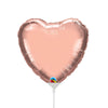 Qualatex 9 inch HEART - ROSE GOLD (AIR-FILL ONLY) Foil Balloon 57043-Q-U