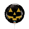 Qualatex 9 inch MINI JACK FACE BLACK & GOLD (AIR-FILL ONLY) Foil Balloon 89741-Q-U