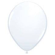 Qualatex 9 inch QUALATEX WHITE Latex Balloons 43712-Q