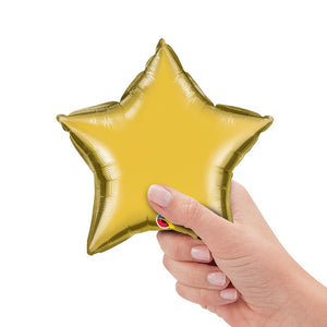 Qualatex 9 inch STAR - METALLIC GOLD (AIR-FILL ONLY) Foil Balloon 35982-Q-U