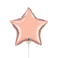 Qualatex 9 inch STAR - ROSE GOLD (AIR-FILL ONLY) Foil Balloon 57168-Q-U