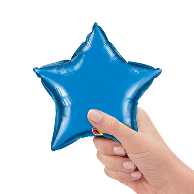 Qualatex 9 inch STAR - SAPPHIRE BLUE (AIR-FILL ONLY) Foil Balloon 24131-Q-U