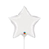 Qualatex 9 inch STAR - WHITE (AIR-FILL ONLY) Foil Balloon 24133-Q-U