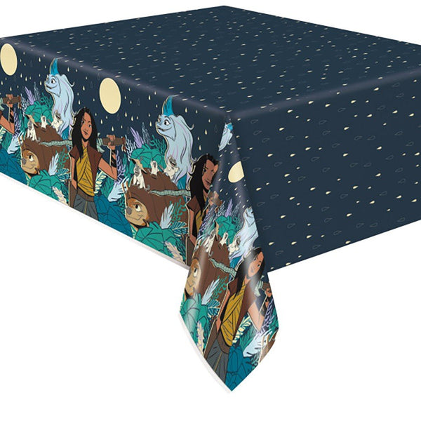 RAYA & THE LAST DRAGON RECTANGULAR PLASTIC TABLE COVER 54 inch X 84 inch - LA Balloons