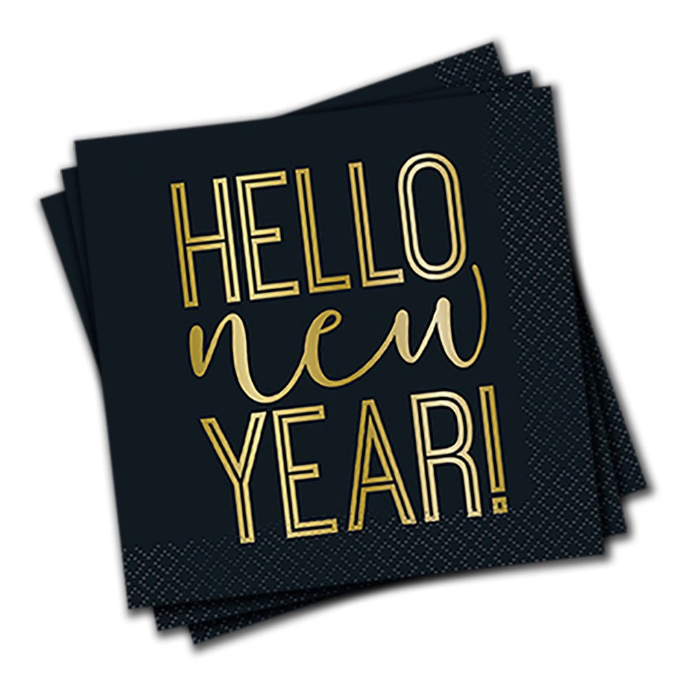 ROARING NEW YEARS BEVERAGE NAPKINS (16 PK)