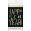 ROARING NEW YEARS PLASIC TABLECOVER 54 inch X 84 inch - LA Balloons