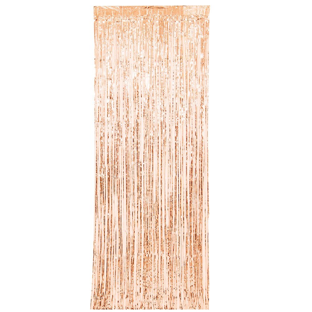 ROSE GOLD FRINGE DOOR CURTAIN 3ft X 8ft