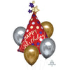 SATIN INFUSED PARTY HAT BOUQUET - LA Balloons