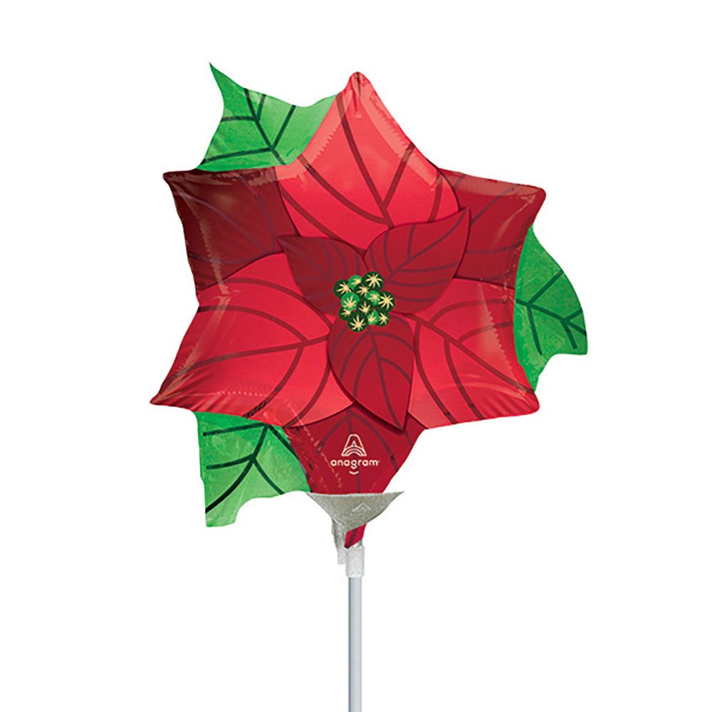 SATIN INFUSED POINSETTIA MINI SHAPE (AIR-FILL ONLY)