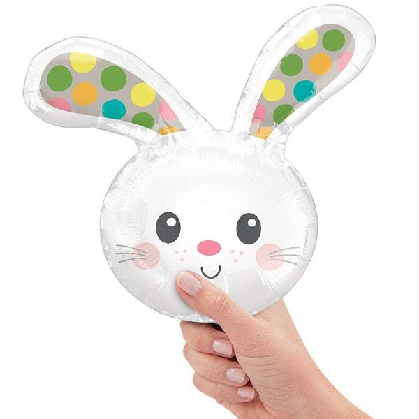 SPOTTED BUNNY HEAD MINI SHAPE (AIR - FILL ONLY) - LA Balloons