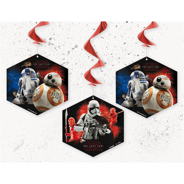 STAR WARS EPISODE VIII HANGING SWIRLS (3 PK) - LA Balloons