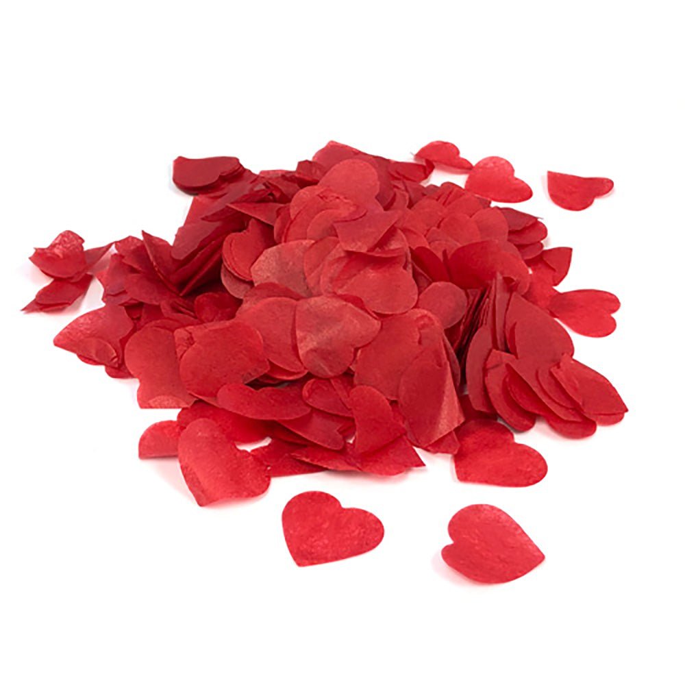 TISSUE CONFETTI - RED HEARTS