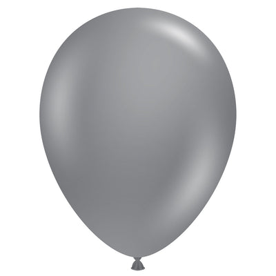TUFTEX 11 inch TUFTEX GRAY SMOKE Latex Balloons 10080-M
