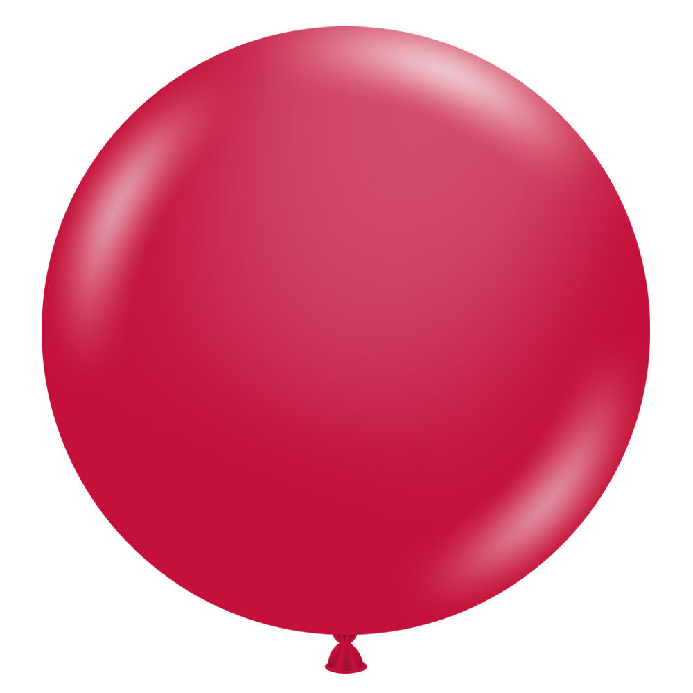 TUFTEX 36 inch TUFTEX METALLIC STARFIRE RED Latex Balloons 36053-M
