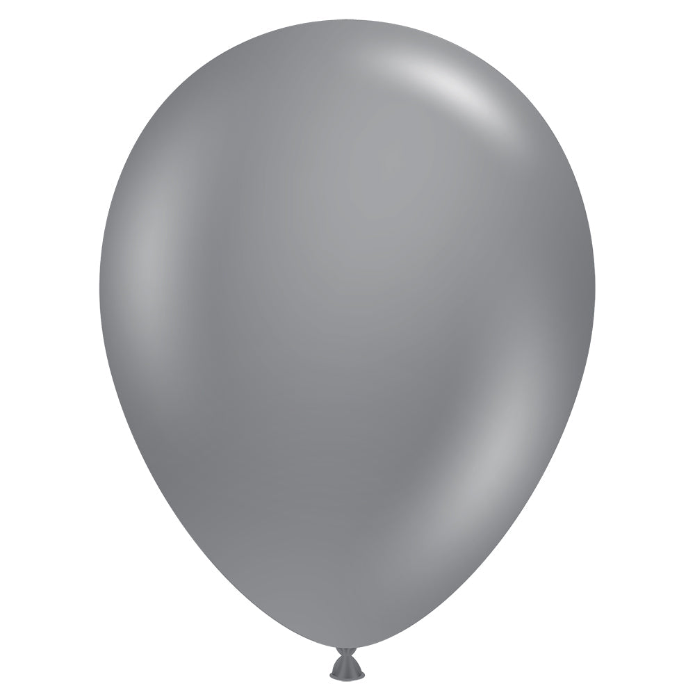 TUFTEX 5 inch TUFTEX GRAY SMOKE Latex Balloons 15080-M