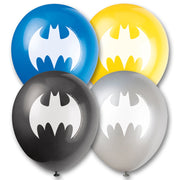 Unique 12 inch BATMAN SYMBOL (8 PK) Latex Balloons 77525-UN